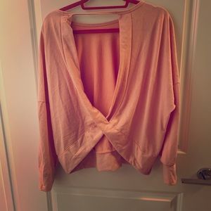 Open back sweatshirt
